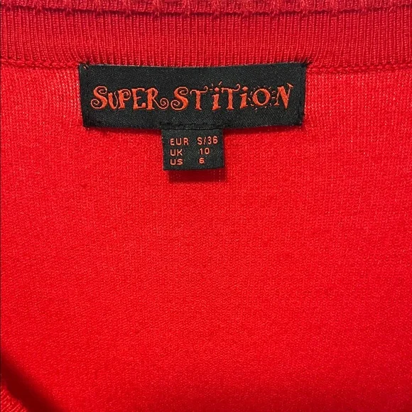 Women's Vibrant Red Cardigan - Picture 2 of 9